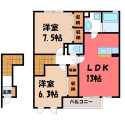 プリマ クラッセ Cの物件間取画像